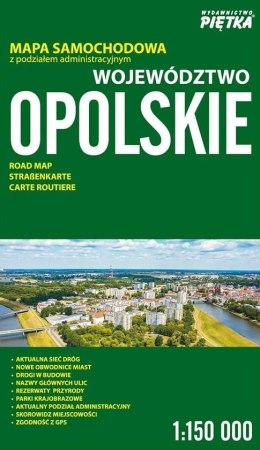 Województwo Opolskie 1:150 000 mapa samochodowa