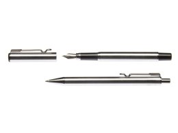 Komplet A'GRAF 9km(!) pióro +długopis srebrny TO-845