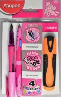Komplet GIRLY pióro + długopis +zakreślacz GRATIS