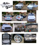 AUTO NA AKUMULATOR AUDI Q7 2.4G NA LICENCJI 2x45W + MIĘKKIE KOŁA EVA + INTELIGENTNY PILOT 2.4 Ghz + SKÓRA FOTEL Toyz Audi Q7
