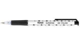 Długopis Superfine aut. 0,5mm czar. (30szt) TOMA