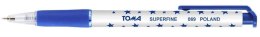 Długopis Superfine aut. 0,5mm nieb. (20szt) TOMA