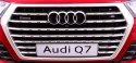 AUTO NA AKUMULATOR AUDI Q7 2.4G NA LICENCJI 2x45W + MIĘKKIE KOŁA EVA + INTELIGENTNY PILOT 2.4 Ghz + SKÓRA FOTEL Toyz Audi Q7