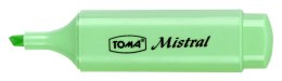 Zakreślacz Mistral Pastel zielony (10szt) TOMA