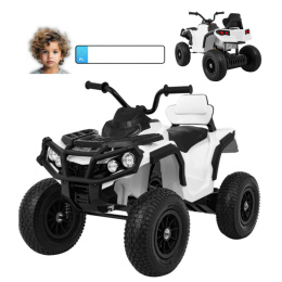 Quad na akumulator dla dziecka ATV Pompowane Koła Biały 0906