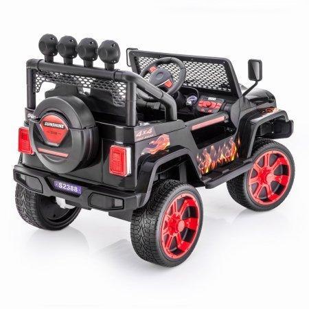 MEGA JEEP SUNSHINE, NAPĘD 4X4, 2X12V, WOLNY START/ MIĘKKIE KOŁA, BLUETOOTH, RADIO EXCLUSIVE/2388