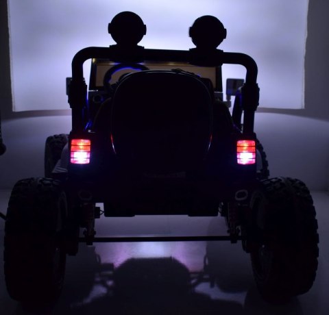 JEEP BUGGY POLICJA MEGA KOŁA Z AMORTYZATORAMI PILOT 4X4, PANEL, PRZESUWANE SIEDZENIE, /SX-1719