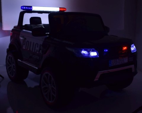 JEEP POLICJA 4X4, 2x12V Z AMORTYZATORAMI, PILOT, REDUKTOR/ XMX-601