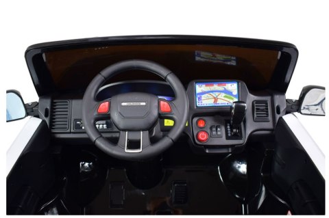 JEEP POLICJA 4X4, 2x12V Z AMORTYZATORAMI, PILOT, REDUKTOR/ XMX-601