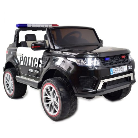 JEEP POLICJA 4X4, 2x12V Z AMORTYZATORAMI, PILOT, REDUKTOR/ XMX-601