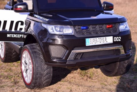 JEEP POLICJA 4X4, 2x12V Z AMORTYZATORAMI, PILOT, REDUKTOR/ XMX-601