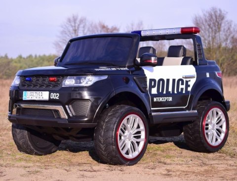 JEEP POLICJA 4X4, 2x12V Z AMORTYZATORAMI, PILOT, REDUKTOR/ XMX-601