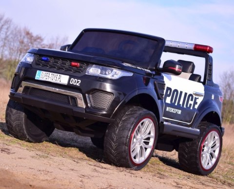 JEEP POLICJA 4X4, 2x12V Z AMORTYZATORAMI, PILOT, REDUKTOR/ XMX-601