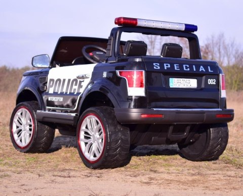 JEEP POLICJA 4X4, 2x12V Z AMORTYZATORAMI, PILOT, REDUKTOR/ XMX-601