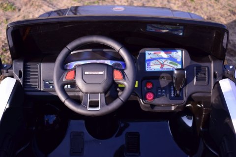 JEEP POLICJA 4X4, 2x12V Z AMORTYZATORAMI, PILOT, REDUKTOR/ XMX-601