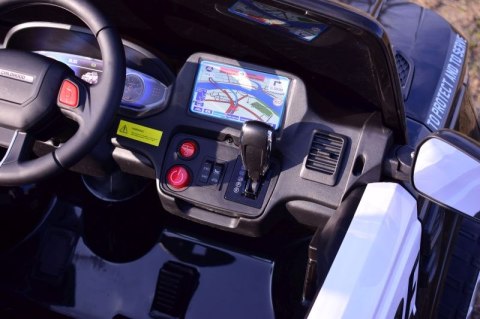 JEEP POLICJA 4X4, 2x12V Z AMORTYZATORAMI, PILOT, REDUKTOR/ XMX-601