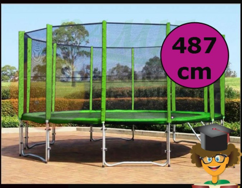 Trampolina batuta z siatką wewnętrzną (średnica 252 cm) marki EVO Sport 8'