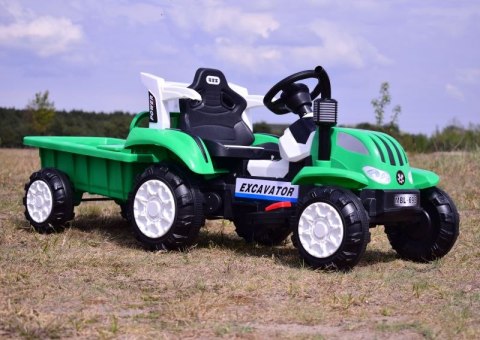 TRAKTOR NA AKUMULATOR Z PRZYCZEPĄ, MIĘKKIE SIEDZENIE,/698-RC TRAKTOR NA AKUMULATOR Z PRZYCZEPĄ, MIĘKKIE SIEDZENIE,/698-RC
