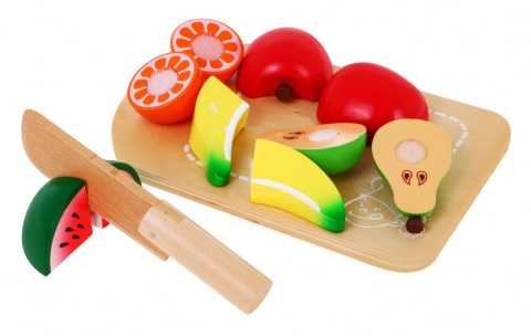 Set Of Wood For Slicing Fruit Vegetables Board