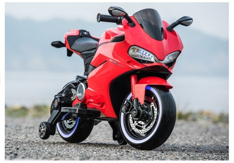 WIELKI MOTOR ŚCIGACZ PERFECT WOLNY START, ŚWIECĄCE, MIĘKKIE KOŁA/1628G