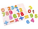Cyfry do nauki liczenia drewniane puzzle ZA2527