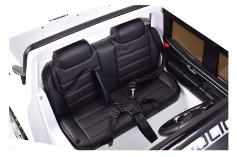 MERCEDES X LICENCJA POLICJA, 4X4 ,2x12V, MIĘKKIE KOŁA EVA, MIĘKKIE SIEDZENIE, 5 PUNKTOWE PASY /XMX606