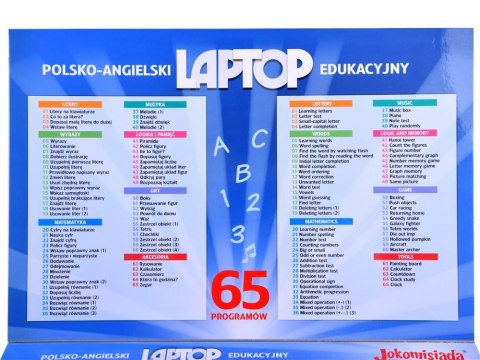 Laptop edukacyjny polsko angielski 65funkcji Z3321 Laptop edukacyjny polsko angielski 65funkcji Z3321