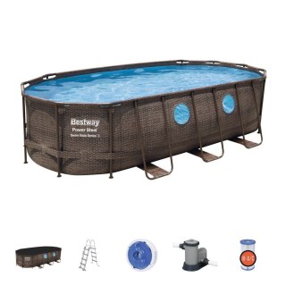 Basen Stelażowy 549 cm x 274 cm x 122 cm, Power Steel Swim VISTA series BESTWAY