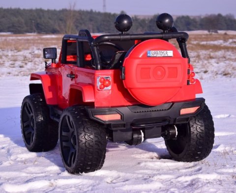 MEGA JEEP 4X4, MIĘKKIE KOŁA, MIĘKKIE SIEDZENIE, FUNKCJA BUJANIA SUPER HIT/LT828