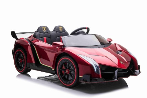 ORYGINALNE LAMBORGHINI VENENO NA AKUMULATOR, MIĘKKIE KOŁA, MIĘKKIE SIEDZENIE, LAKIER/XMX615