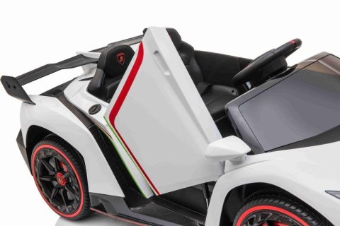 ORYGINALNE LAMBORGHINI VENENO NA AKUMULATOR, MIĘKKIE KOŁA, MIĘKKIE SIEDZENIE/XMX615