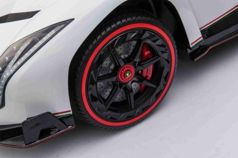 ORYGINALNE LAMBORGHINI VENENO NA AKUMULATOR, MIĘKKIE KOŁA, MIĘKKIE SIEDZENIE/XMX615