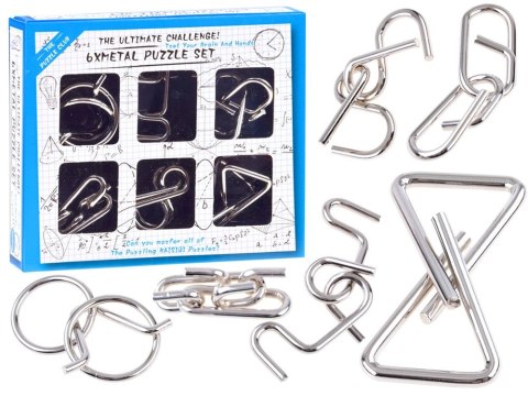 Metalowe puzzle łamigłówka zagadka logiczna GR0438 Metalowe puzzle łamigłówka zagadka logiczna GR0438