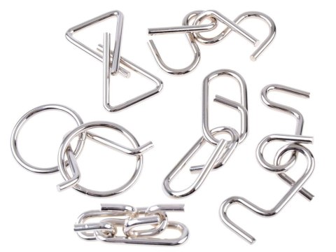 Metalowe puzzle łamigłówka zagadka logiczna GR0438 Metalowe puzzle łamigłówka zagadka logiczna GR0438