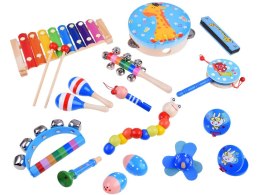 Drewniany zestaw instrumentów 16el zabawka IN0133