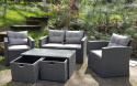 Komplet Meble Ogrodowe Z Szufladami Technorattan +sofa +stolik z szufladami + 2 fotele FS-3049