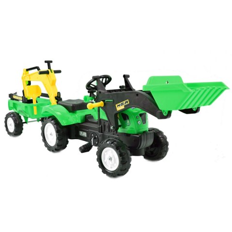 TRAKTOR NA PEDAŁY Z PRZYCZEPĄ, ŁYŻKĄ I KOPARKĄ/ TR3009 TRAKTOR NA PEDAŁY Z PRZYCZEPĄ, ŁYŻKĄ I KOPARKĄ/ TR3009