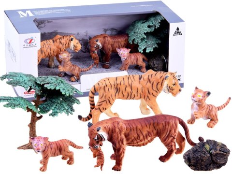 Zestaw zwierząt Figurki safari TYGRYS 4szt ZA2990 Zestaw zwierząt Figurki safari TYGRYS 4szt ZA2990