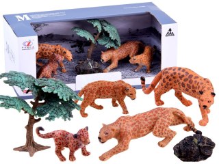 Zestaw zwierząt safari Figurki Lampart 4szt ZA2990