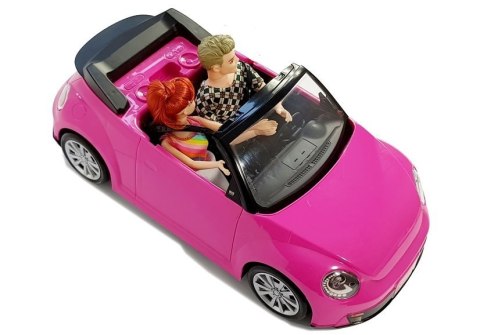 Lalka Samochód Auto Coupe Lalki Dźwięk Światła 43 cm Różowy Lalka Samochód Auto Coupe Lalki Dźwięk Światła 43 cm Różowy