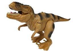 Dinozaur Tyranozaur Rex Na Baterie Brązowy
