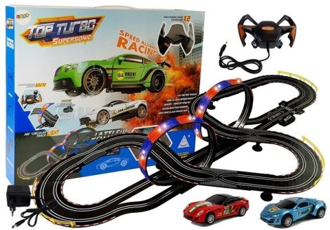 Tor Wyścigowy 1:43 2 Autka Top Turbo Światła 7,6 m długości Tor Wyścigowy 1:43 2 Autka Top Turbo Światła 7,6 m długości