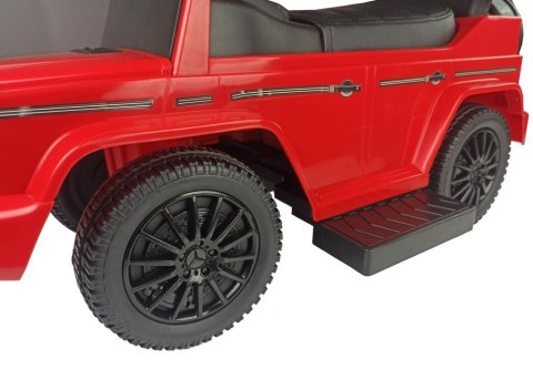 Jeździk Mercedes G-Class 653 Czerwony z Pchaczem Dźwięk Silnika i Klaksonu Jeździk Mercedes G-Class 653 Czerwony z Pchaczem Dźwięk Silnika i Klaksonu
