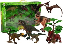 Import LEANToys Zestaw Dinozaurów Figurki Modele 8 sztuk Akcesoria