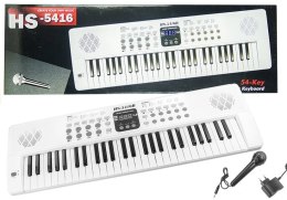 Keyboard Organy HS5416 54 Klawisze Biały 70 cm