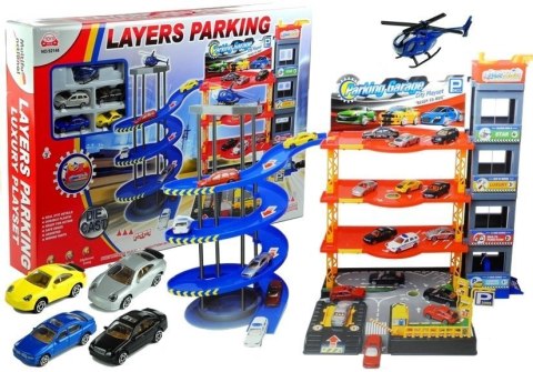 Parking Poziomowy Tor Winda 4 Autka Helikopter Parking Poziomowy Tor Winda 4 Autka Helikopter