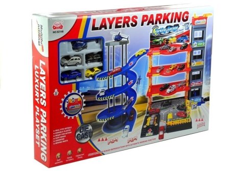 Parking Poziomowy Tor Winda 4 Autka Helikopter Parking Poziomowy Tor Winda 4 Autka Helikopter