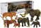 Zestaw Figurek Zwierzęta Safari Słoń Słonica Słoniątko Tygrys