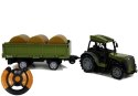 Zielony Traktor z Przyczepą Belami Siana Zdalnie Sterowany 2.4G