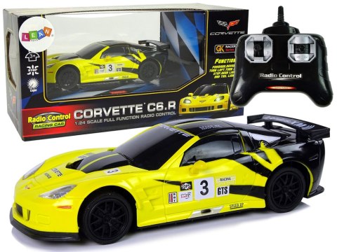 Auto Sportowe R/C 1:24 Corvette Żółte C6.R 2.4 G Światła Auto Sportowe R/C 1:24 Corvette Żółte C6.R 2.4 G Światła